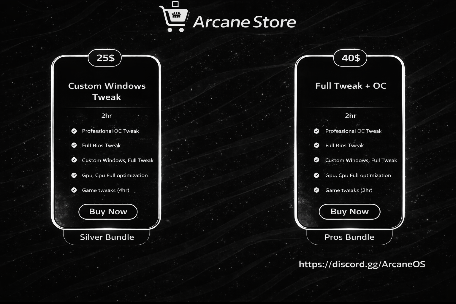Arcane Store Tweaks